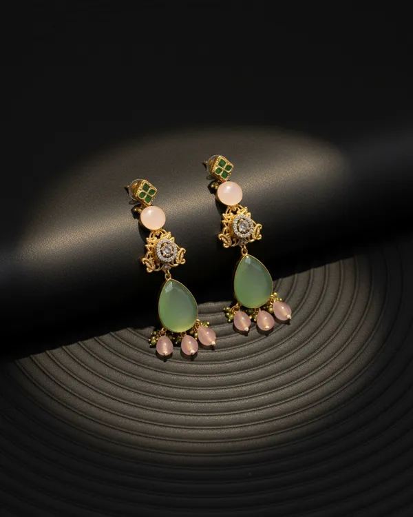 Green_Brass_Earrings_For_Women